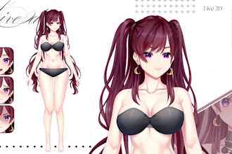 design live2d vtuber model anime vtuber model anime character vtuber rigging