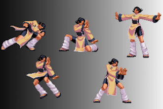 animate street fighter pixel art fighting game characters for mugen ikemen go