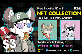 draw unique nft art and collection with metadata
