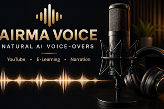 create a natural ai voice over for youtube, elearning, and narration