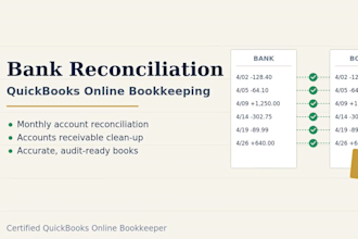do bank reconciliation and bookkeeping in quickbooks