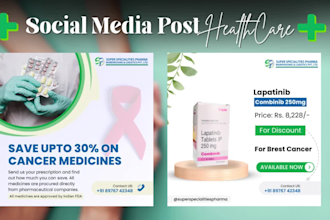 design professional social media posts, ads, banner for health care
