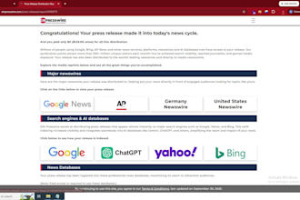 distribute press release via ein presswire to top news publishers in the USA