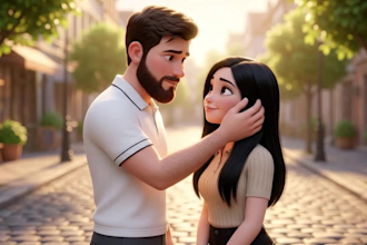 create a personalized cartoon animation with your face and story
