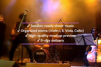 create a professional string quartet arrangement for your indie or rock song