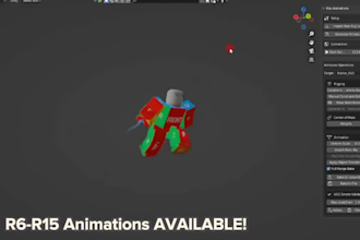 make a 3d custom roblox animation for you