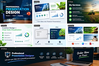 design modern powerpoint presentation and pitch deck slides