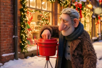 create a merry christmas and happy new year  animation video