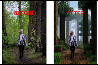 transform your photo into a unique minecraft world