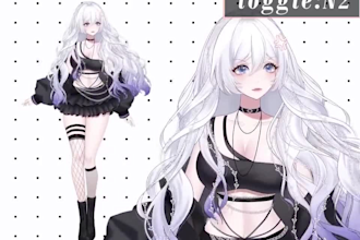 design and rig 2d anime vtuber model live2d vtuber model live2d vtuber model
