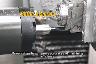 create 3d 5 axis cnc machine animation and explainer