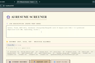 build ai resume screening system langchain rag flask react