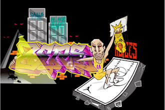 make graffiti letters with your name or word