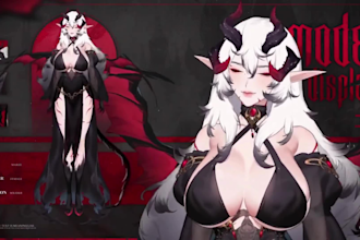 design male and female vtuber avatar rig live2d vtuber model anime vtuber model