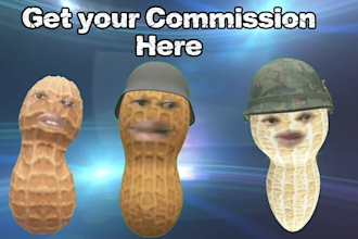 create and face track burnt peanut, 3d vtuber filter, ar vtuber filter, ar model