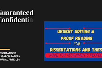 proofread and edit your phd thesis, dissertation or research paper