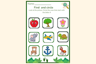 create kids worksheets, abc tracing workbook and activity book homeschool