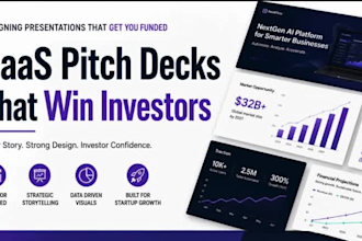 design professional saas pitch deck for startups seeking investment