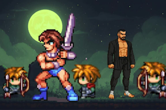 draw retro pixel art character sprite sheet video game art animation nsfw pixel