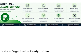 clean and format your excel or CSV data