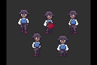animate pixel art characters, animals for videogames