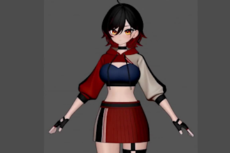 create vtuber character model 3d vtuber model 3d rigging vrchat avatar for vriod