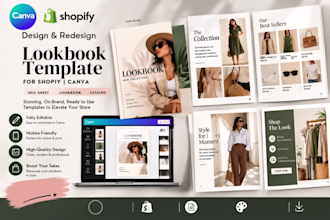 design redesign format lookbook for shopify canva lookbook template sell sheet