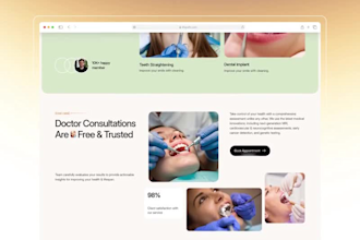 design a dental clinic website, dentist website, dental practice website