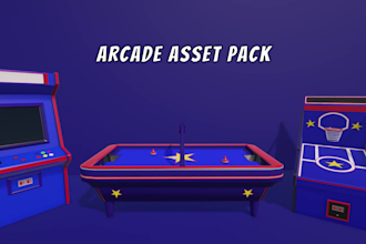 create stylized low poly 3d game assets for unity or unreal