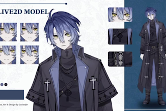 draw and rig live2d vtuber model character vtuber rigging for vtube studio