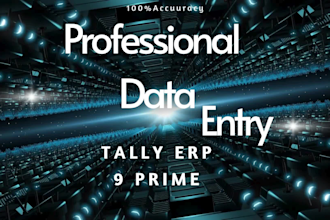 do professional data entry, ms excel and tally erp 9 work