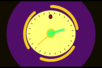 create animated clock countdown timer for  instagram reels