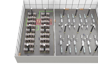 create 3d industrial warehouse animation factory automation robotic explainer