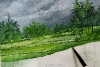 create elegant watercolor paintings inspired by nature