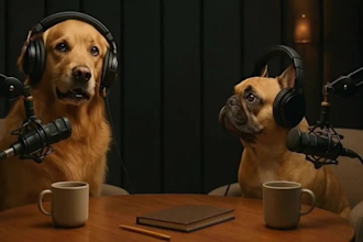 make funny ai talking dog ai dog avatar ai podcast veo3 viral animal