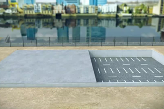 create industrial animation construction precast concrete and engineering video