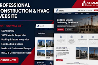 hvac website hvac contractor website plumbing roofing site construction website