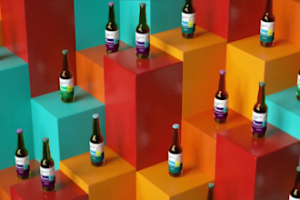 do 3d beverage, 3d soda, bottle energy can drink animation with water simulation