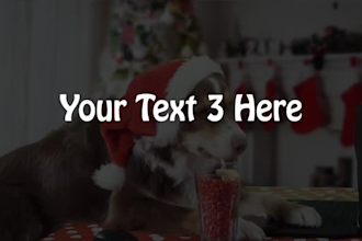 create a dog christmas video greetings