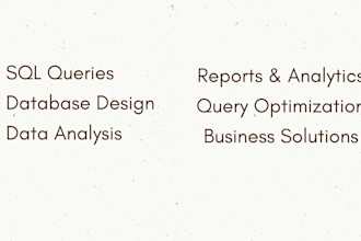 write sql queries, database reports and optimize databases