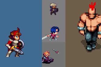 create high quality 8bit 16bit pixel art character animations sprite sheets