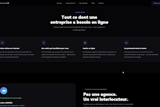 create a modern and responsive one page website