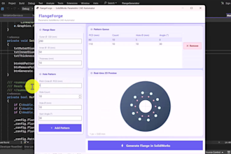 generate custom flange using automation