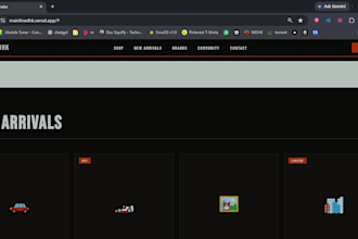develop a custom HTML CSS website check the demo