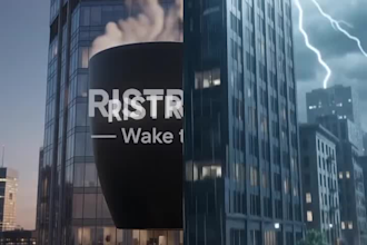 create a cgi video ad with giant building scale visuals