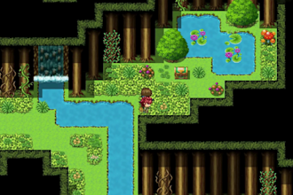create custom pixel art parallax map and tileset for rpg maker mv mz game