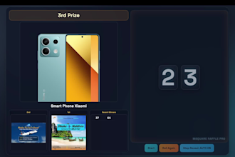 create digital raffle draw webapp