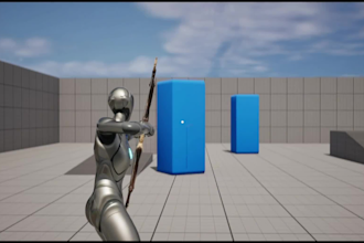 create a simple melee or ranged combat system in unreal engine