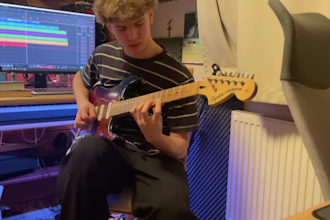 record ambient, melodic electric guitar tracks