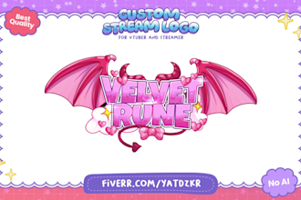 design and animate your vtuber twitch or tcg branding logo